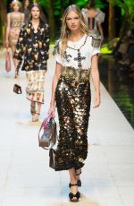 ROMEE STRIJD on the Runway at Dolce & Gabbana Fashion Show at Milan Fashion Week 09/25/2016