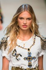 ROMEE STRIJD on the Runway at Dolce & Gabbana Fashion Show at Milan Fashion Week 09/25/2016