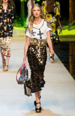 ROMEE STRIJD on the Runway at Dolce & Gabbana Fashion Show at Milan Fashion Week 09/25/2016