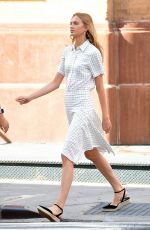 ROMEE STRIJD on the Set of a Photoshoot in New York 09/04/2016