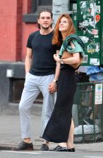 ROSE LESLIE and Kit Harington Out in New York 09/01/2016