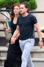 ROSE LESLIE and Kit Harington Out in New York 09/01/2016