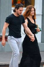 ROSE LESLIE and Kit Harington Out in New York 09/01/2016