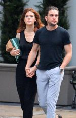 ROSE LESLIE and Kit Harington Out in New York 09/01/2016