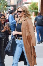 ROSIE HUNTINGTON-WHITELEY Leaves Her Apartment in New York 09/16/2016