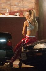 SAMANTHA HOOPES on the Set of 
