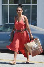 SANAA LATHAN Out and About in Beverly Hills 08/31/2016