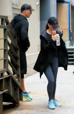 SANDRA BULLOCK Leaves Body by Simone in New York 09/06/2016