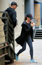 SANDRA BULLOCK Leaves Body by Simone in New York 09/06/2016