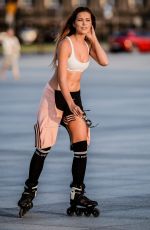 SANDRA KUBICKA Out Rollerblading in Warsaw 09/02/2016
