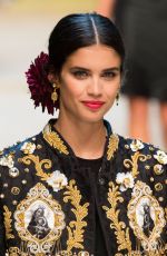 SARA SAMPAIO on the Runway at Dolce & Gabbana Fashion Show at Milan Fashion Week 09/25/2016