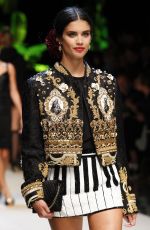 SARA SAMPAIO on the Runway at Dolce & Gabbana Fashion Show at Milan Fashion Week 09/25/2016
