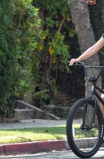 SELMA BLAIR Riding a Bike Out in Los Angeles 09/05/2016