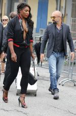 SERENA WILLIAMS Arrives at Gucci Fashion Show at Milan Fashion Week 09/21/2016