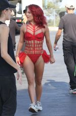 SHARNA BURGESS on the Set of DWTS Season 23 Promos in Los Angeles 08/29/2016