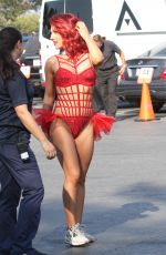 SHARNA BURGESS on the Set of DWTS Season 23 Promos in Los Angeles 08/29/2016