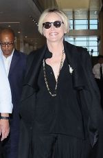 SHARON STONE at Los Angeles International Airport 09/02/2016
