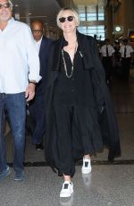 SHARON STONE at Los Angeles International Airport 09/02/2016