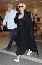 SHARON STONE at Los Angeles International Airport 09/02/2016