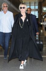 SHARON STONE at Los Angeles International Airport 09/02/2016