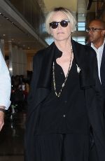 SHARON STONE at Los Angeles International Airport 09/02/2016