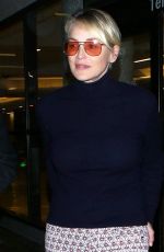 SHARON STONE at Los Angeles International Airport 09/11/2016