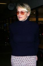 SHARON STONE at Los Angeles International Airport 09/11/2016