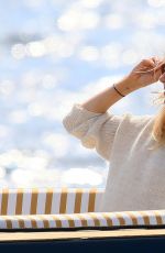 SIENNA MILLER at a Boat in Antibes 09/23/2016