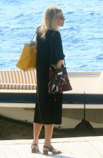 SIENNA MILLER Boarding at a Yacht in Antibes 09/25/2016