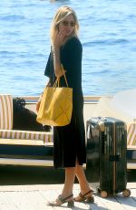 SIENNA MILLER Boarding at a Yacht in Antibes 09/25/2016
