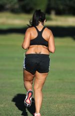 SOPHIE KASAEI Working Out at a Park in London 09/12/2016