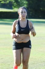 SOPHIE KASAEI Working Out at a Park in London 09/12/2016