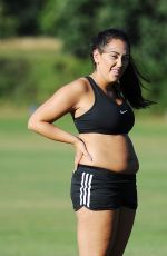 SOPHIE KASAEI Working Out at a Park in London 09/12/2016