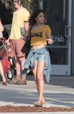 VANESSA HUDGENS in Jeans Shorts Out in Venice Beach 09/22/2016