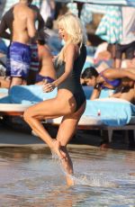 VICTORIA SILVSTEDT in Swimsuit onthe Beach in Mykonos 09/10/2016