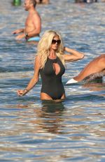 VICTORIA SILVSTEDT in Swimsuit onthe Beach in Mykonos 09/10/2016