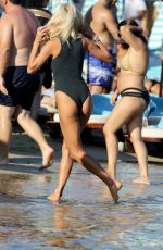 VICTORIA SILVSTEDT in Swimsuit onthe Beach in Mykonos 09/10/2016