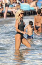 VICTORIA SILVSTEDT in Swimsuit onthe Beach in Mykonos 09/10/2016