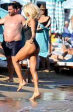 VICTORIA SILVSTEDT in Swimsuit onthe Beach in Mykonos 09/10/2016