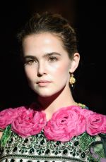 ZOEY DEUTCH at Dolce & Gabbana Fashion Show at Milan Fashion Week 09/25/2016