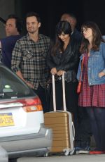 ZOOEY DESCHANEL and HANNAH SIMONE on the Set of 