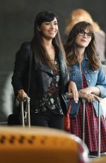ZOOEY DESCHANEL and HANNAH SIMONE on the Set of 