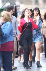ZOOEY DESCHANEL on the Set of 