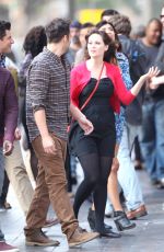 ZOOEY DESCHANEL on the Set of 