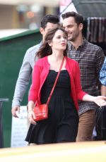 ZOOEY DESCHANEL on the Set of 