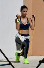 ADRIANA LIMA on the Set of Victoria