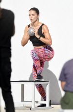 ADRIANA LIMA on the Set of Victoria