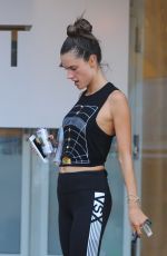 ALESSANDRA AMBROSIO in Leggings Out in West Hollywood 10/13/2016