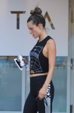 ALESSANDRA AMBROSIO in Leggings Out in West Hollywood 10/13/2016