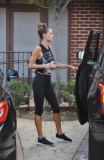 ALESSANDRA AMBROSIO in Leggings Out in West Hollywood 10/13/2016